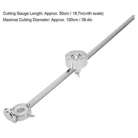 Circle Cutting Guide For Plasma Cutter With 50cm Compass And Stainless Steel Torch Compass Roller Ruler Scale Fits G01 100 Fast Precise Cutting Tool For Circular Cuts Durable Plasma Cutter Accessories. Metal guide with roller and scale for circular cutting.