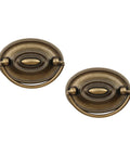 Two Pack Antique Cabinet Ring Pulls Zinc Alloy Oval Drop Swing Handles For Drawers Dresser Cupboard Wardrobe And Kitchen Furniture