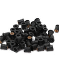 Tough As Nails 50 Pack M6X0.8MM Motorcycle Windscreen Well Nuts, rubber fasteners with brass inserts, black rubber clips.