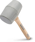 Deadhead Rubber Mallet With Bounce Resistant Head And Hickory Wood Handle 12 Oz No Mar Hammer DH 12N Grey