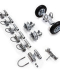Heavy Duty Sliding Gate Hardware Kit With Dual Wheel Carriers And 8 Inch Pneumatic Wheels For DIY Fences No Fuss Install