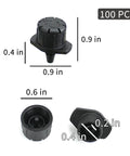 100 Pcs Adjustable Drip Irrigation Emitters Sprinklers For One Quarter Inch Barbed Hose dimensions and details