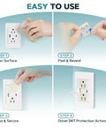 Installing Nine Pack Automatic Fire Suppression Stickers For Electrical Outlets And Power Strips Self Adhesive Heat Activated Fire Protection Device With No Power Needed Easy Install Home Safety Gear