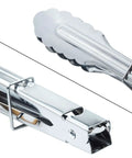 Stainless Steel 12 Inch Serving Tongs Set For Grillin', Cookin', Barbecue And Camping 3-Piece Durable Tongs With Firm Grip