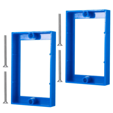 Six Pack One Half Inch Single Gang Outlet Box Extenders With Twenty Screws For Receptacles And Switches Blue Keeps Walls Neat And Flush