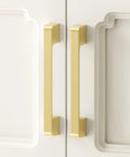 Gold 5 Inch Center Cabinet Pulls 25 Pack Square Drawer Handles Zinc Alloy Dresser Hardware for Cabinets Cupboards