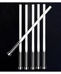 10 Pcs SKD61 Mold Ejector Pins Flat Ejector Blades For Plastic Molds 0.8 To 1.5 mm Size Range With 200N Ejection Force Pro Grade Durable Mold Accessories For Rib Ejection In Plastic Parts, showing flat pins arranged on black background.