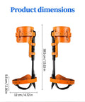 Heavy Duty Tree Climbing Spikes Gear Set dimensions with cowhide straps and stainless steel claws for logging and hunting