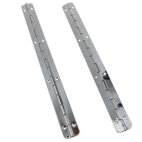 Heavy Duty Antique Silver Piano Hinges Pair With Screws For Woodworking Cabinet Repair And Jewelry Box Assembly slick vintage finish