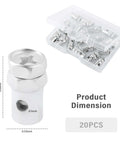 20 Piece Universal Throttle Cable Ends One Eighth Inch Fittings For Cars, Bicycles, Motorcycles, Lawn Mowers And ATVs, product dimensions