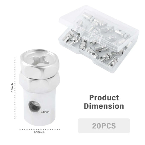 20 Piece Universal Throttle Cable Ends One Eighth Inch Fittings For Cars, Bicycles, Motorcycles, Lawn Mowers And ATVs, product dimensions