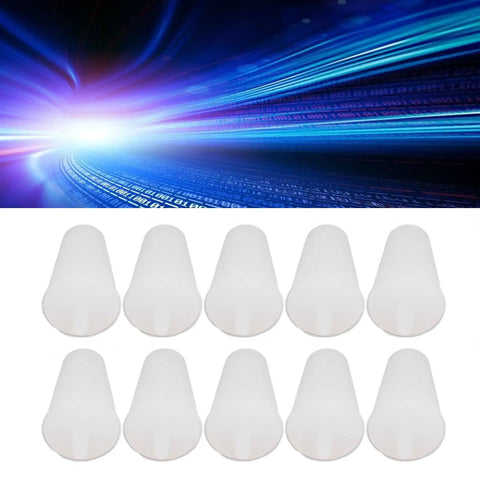 Durable 20 Pcs Silicone Tapered Plugs Kit That Holds Up Under Heat For Anodizing And Painting Projects, No Cracking Or Shrinking Ever So Your Work Stays Safe. White silicone tapered plugs, 10 visible, for anodizing and painting
