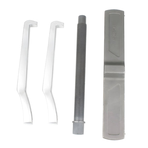 MANNIFEN two-jaw gear puller set, 14-inch, with chrome jaws, long threaded screw, and flat steel removal plate