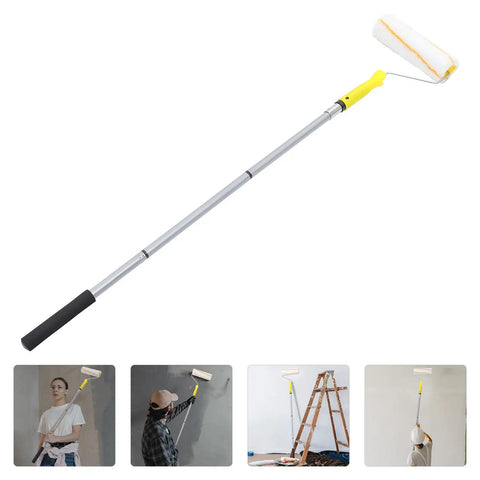 Kickass Detachable Microfiber Paint Roller Brush With Extended Telescopic Handle for easy painting on large walls.