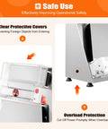 Pro Level Automatic Pizza Dough Press Expanding Four To Sixteen Inches driven by a serious 370W motor showing protective covers and overload features.
