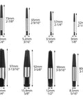 Eight Piece Water Pipe Screw Extractor Set For Damaged Screws And Bolts Alloy Steel Construction Rustproof And Heat Treated Pro Grade Plumbing Kit With Sizes One Through Eight