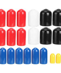 20 Piece PVC Vacuum Cap And Plug Kit With 1/8, 3/16, 1/4, 3/8, 5/16 Inch End Caps For Hoses And Vacuum Lines in assorted colors