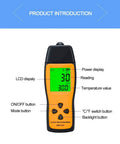 Portable Carbon Monoxide Detector with Backlit LCD and labeled features, pro-grade accuracy, UL 2034 compliant, for home and travel use.