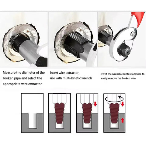 Gotta Fix That Wrench Faucet Valve Fast? Grab This Sick Double Head Broken Screw Extractor Kit With 5 Premium Alloy Steel Tools Designed To Grip And Remove Stuck Parts Like A Pro Without Breaking A Sweat., alloy steel broken screw extractor kit removing stuck pipe threads