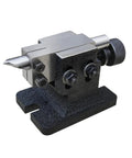 Precision 5-Inch 3-Jaw Chuck Dividing Head with MT2 Tailstock and dividing plates for milling machines in use, side view.