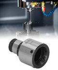 Carbon Steel Round Die Tapping Collet Chuck GT12 M8 with hex wrench, close-up view showing lathe installation process