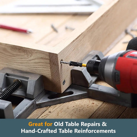 Using Kerf Mount Corner Brackets 4 Pack With Hardware For Table Legs And Aprons on wood table frame