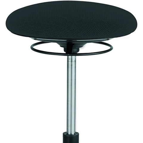 Twixt Active Movement Seating Chair With Dynamic Posture Support, Extended Height, black flexible seat, adjustable ring shown.