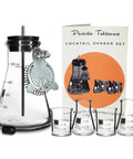 Lab Style Cocktail Shaker Set With Borosilicate Beakers And Flasks Kiln Fired Enamel Gradations Includes 2 Beakers And 2 Flask Shot Glasses Strain Or Pour With Science Flair Vintage Manual Included