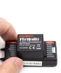 Close-up of FTR10 2.4GHz AFHDS 3 Receiver With Dual Antennas, 10CH Output PWM PPM I-Bus S-Bus For PL18 Transmitter RC Drone.