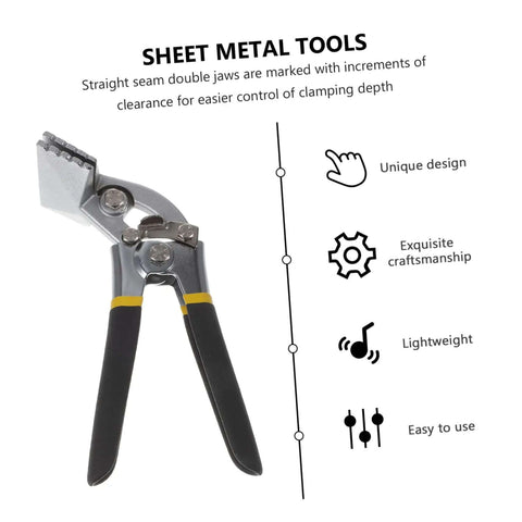3 Inch Hand Seaming Pliers Manual Metal Bender For Bending Seams And Flattening Sheet Metal With Straight Jaw Design