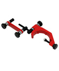 Universal Indicator Holder For Dial Test Indicator Built Tough In Lightweight Aluminum Alloy With One And Seven Eighths Inches Clamping Diameter, Red And Black
