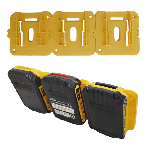Heavy Duty Battery Holder Mounts 10 Pack For Workshop Organization With Included Hardware And Sturdy Abs Plastic Rack Compatible With 20V And 60V Cordless Tool Packs To Keep Your Bench Neat And Slick