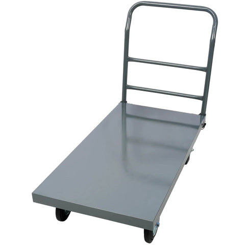 Heavy Duty Platform Truck Workhorse Dolly Cart With Wheels 24x48 Inch Flatbed Hand Truck Steel Deck 2000 Lb Capacity For Moving In Warehouse Garage Or Home Use