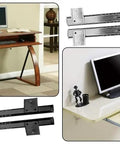 Heavy Duty Keyboard Tray Slides 14 Inch Silver Cold Rolled Steel With Ball Bearing Action for desk setups.