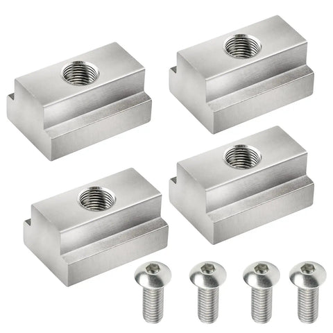 Heavy Duty T Slot Nuts And Button Socket Cap Screws For Toyota Tundra Tacoma Pickup Truck Bed Deck Rails Cleats Rack And Bike Mount Rock Solid Hella Durable 8 Pack Silver Finish - Set of 4 nuts and 4 screws.