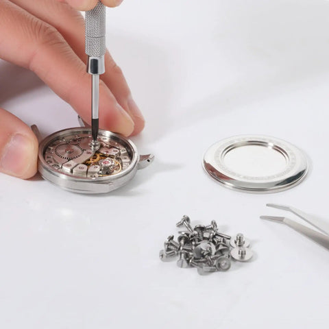 100 Piece Watch Screw Set With Tweezers For Watchmaking And Repair Replacement Micro Screws And Battery Clamp Screws Durable Stainless Steel Watch Repair Kit For Jewelry Makers And Hobbyists Must Have For Quick Fixes