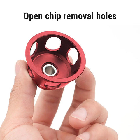Heavy Duty Aluminum Vertical Hole Punch Locator For Fine Woodworking, Precision Straight Angle Drilling Jig with open chip removal holes.