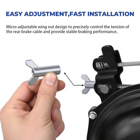 Rear Brake Hardware Kit For TRX Series Replacement 2 Sets Compatible With Honda FourTrax 300 Rancher 420 Foreman 500 ATV Brake Adjuster Parts Durable Steel Mounting Hardware Easy Install Beefed Up For Offroad Toughness, steel wing nut adjuster