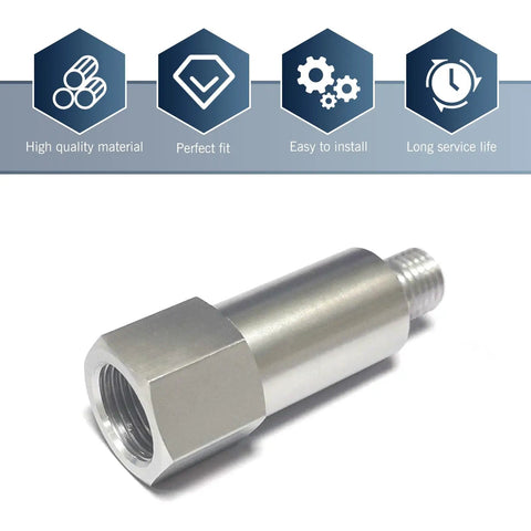Car Cooling Water Temperature Adapter From M12x1.5 Male To 3/8 NPT Female, Alloy Extension With Gasket, shown with benefits.