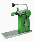 Heavy Duty Desktop Plastic Bag Sealing Machine Ties Bags Fast With Adjustable Pressure And Built-in Cutter Includes 2000 U-Shaped Clips, green desktop device with a handle.