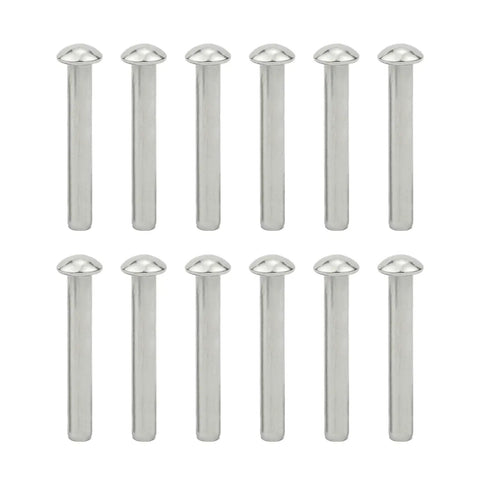 12 Pcs Rivets For Spade Handle Made From 304 Stainless Steel Half Round Head 50x6mm Durable Shovel Repair Fasteners