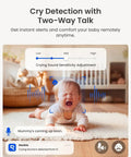 Indoor Home Security Cam 4MP 2K With WiFi 6 Plug In Cam For 360 Degree Pet And Baby Monitoring Cry Alerts in action