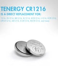 Top Shelf CR1216 3V Lithium Coin Cell Batteries Five Pack For Watches And Forehead Thermometers No Sweat Power Delivery, two CR1216 lithium cells.