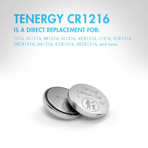 Top Shelf CR1216 3V Lithium Coin Cell Batteries Five Pack For Watches And Forehead Thermometers No Sweat Power Delivery, two CR1216 lithium cells.