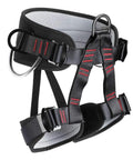 Heavy Duty Half Body Safety Climbing Belt For Tree Climbing Fire Rescue Roofing And Rappelling, CE Certified, 300KG Capacity, 25KN Breaking Strength, Made Of High Strength Quick Dry Nylon With Carbon Steel D Rings, black construction harness
