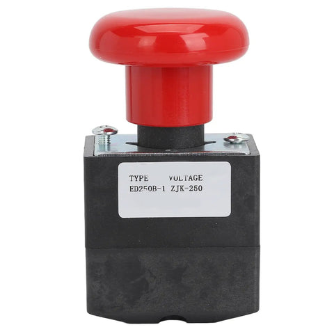 Must Have Emergency Push Button Switch For Electric Stackers And Forklift Pallets With Fast Power Cutoff Latching Design, red button switch