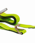 Four Pack 2 Inch Ratchet Straps With Wire Hooks For Flatbed Truck Tie Downs Safety Green Webbing 15 Foot Length Beefy Built Tough Heavy Duty 3,333 Lbs Working Load Limit