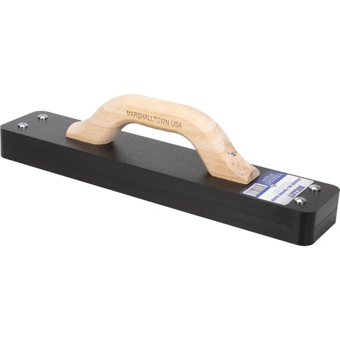 Striker XXL Tapping Block No Mallet Needed For Mallet-Free Flooring Install with wood handle, black base, side angle view