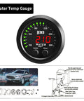 52mm Digital Water Temperature Gauge With Alarm for Cars, Trucks and Boats, 1/8 NPT Sensor, 12V/24V DC Power, Red Display With Green Ambient Light, 100-300F (38-150C), Plug and Play Ultra Accurate Auto Gauge