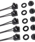 5 Pack 12V Push Button Switches Waterproof On Off Micro Light Toggle For Motorcycle Car Truck Boat Marine Black 6A Surface Mounted